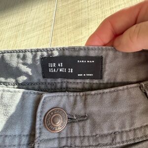 Zara Man Charcoal Denim Trousers
